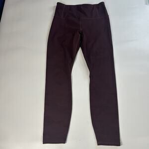 Athleta Legging Womens Small Maroon Persistence Laser Cut 7/8 Tight Athleisure